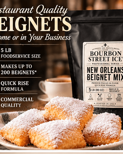 Bourbon Street Ice™ Professional Series New Orleans Beignet Mix | 5 lb Foodservice - Red's Kitchen Sink
