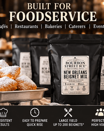 Bourbon Street Ice™ Professional Series New Orleans Beignet Mix | 5 lb Foodservice - Red's Kitchen Sink