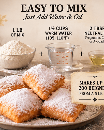 Bourbon Street Ice™ Professional Series New Orleans Beignet Mix | 5 lb Foodservice - Red's Kitchen Sink