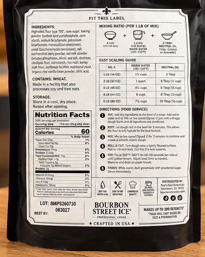 Bourbon Street Ice™ Professional Series New Orleans Beignet Mix | 5 lb Foodservice - Red's Kitchen Sink