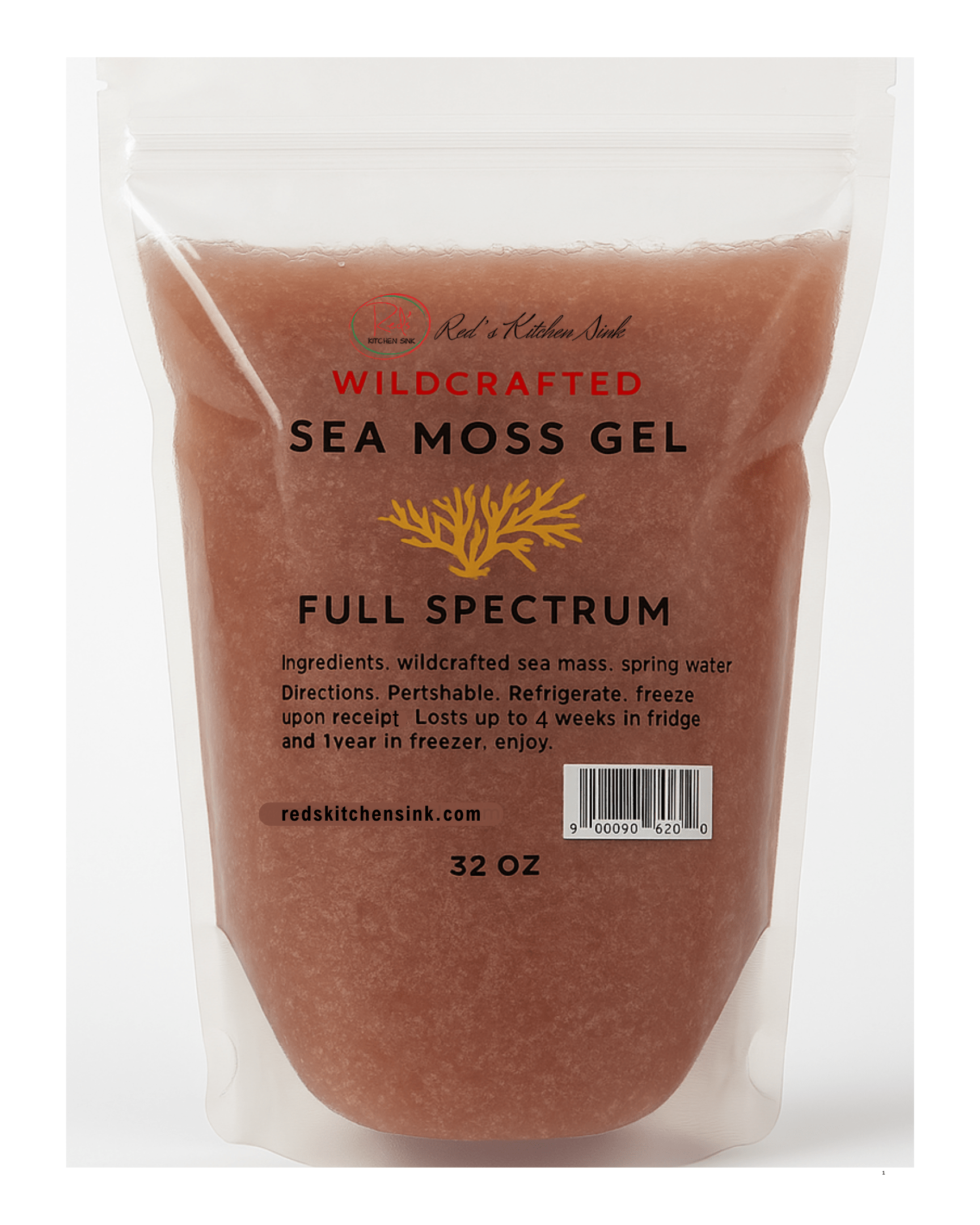 SEA MOSS | IRISH MOSS GEL | WILDCRAFTED PRESERVATIVE FREE - Red's Kitchen Sink