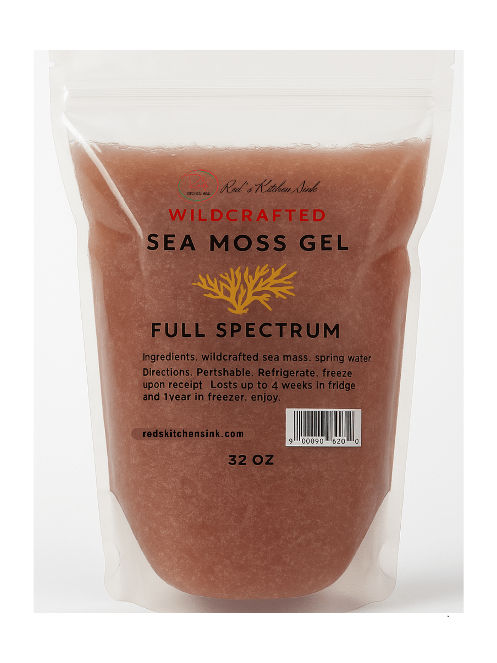 SEA MOSS | IRISH MOSS GEL | WILDCRAFTED PRESERVATIVE FREE - Red's Kitchen Sink