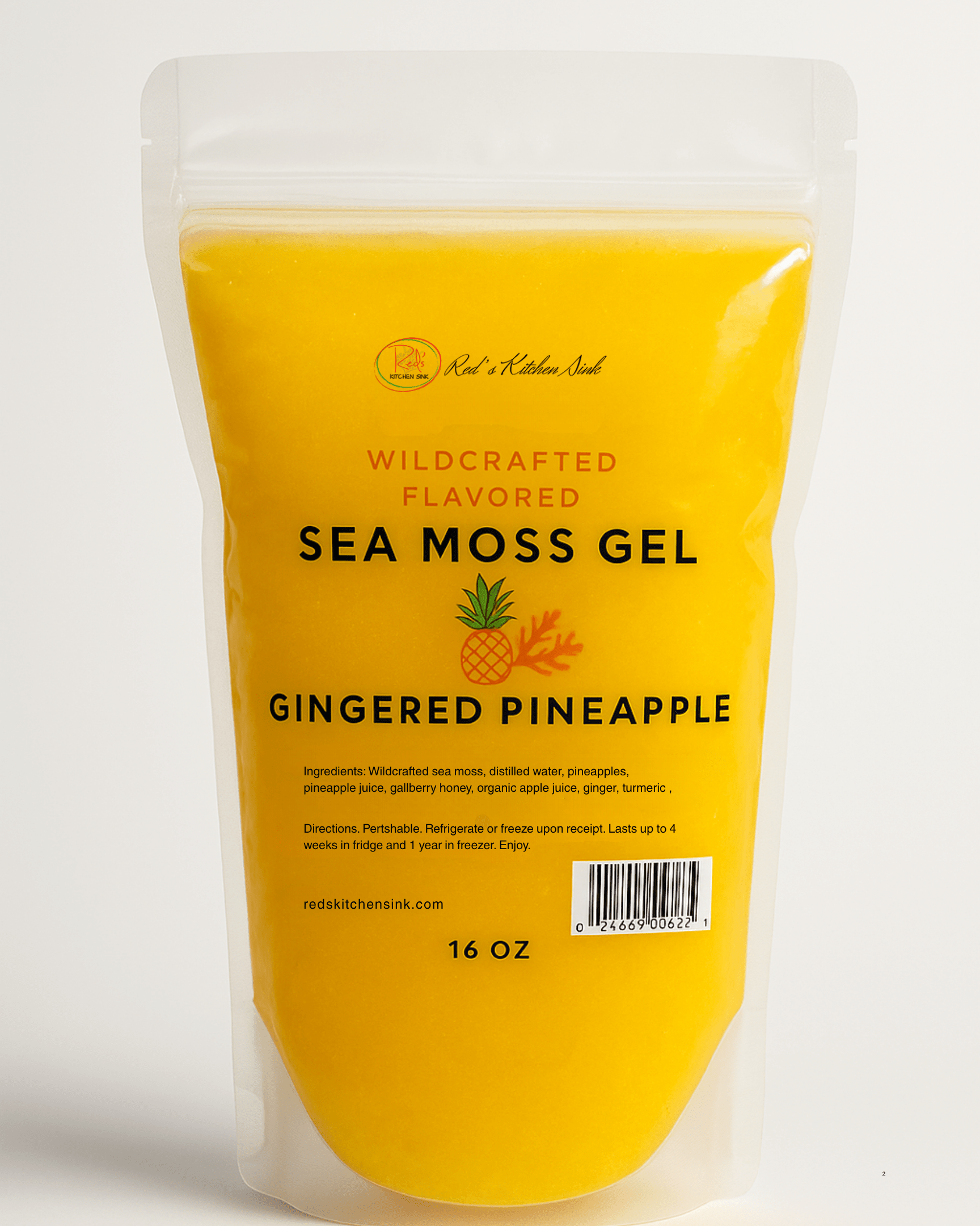 SEA MOSS | IRISH MOSS GEL | WILDCRAFTED PRESERVATIVE FREE - Red's Kitchen Sink