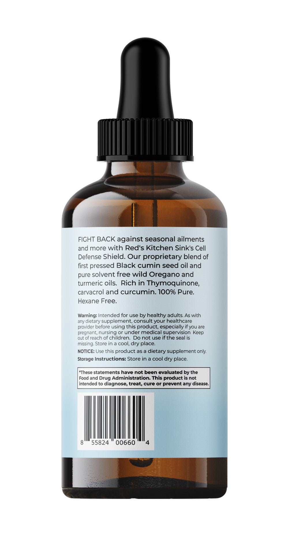 CELL DEFENSE SHIELD | BLACK SEED OREGANO TURMERIC BLEND - Red's Kitchen Sink