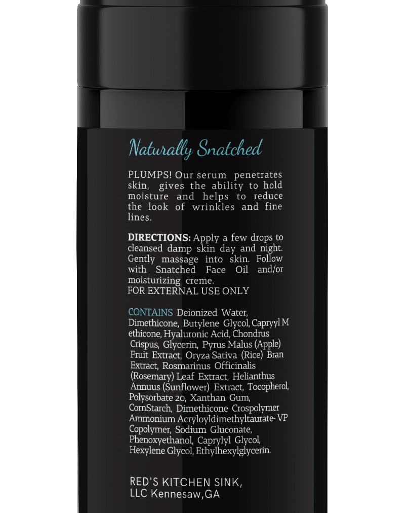 Hyaluronic Acid Cloud Serum | Naturally Snatched | Marine Algae Infused - Red's Kitchen Sink