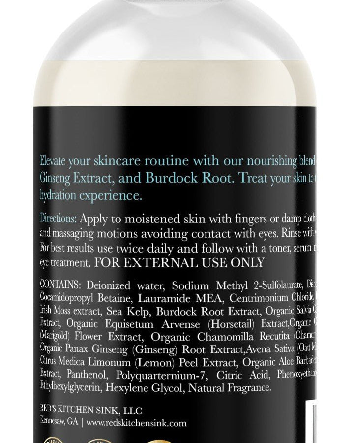 MARINE COMPLEX 102 FACIAL CLEANSER with SEA MOSS, GINSENG BURDOCK ROOT - Red's Kitchen Sink