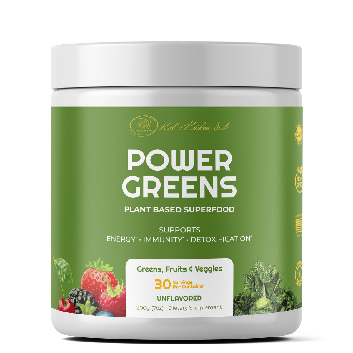 Power Greens Organic Superfood Powder – Moringa, Chlorella, Spirulina ...