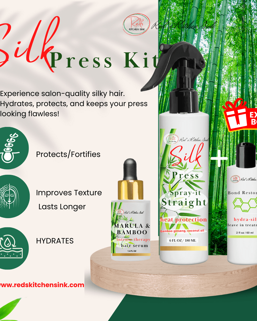 Silk Press Kit Spray It Straight Thermal Straightening System - Red's Kitchen Sink