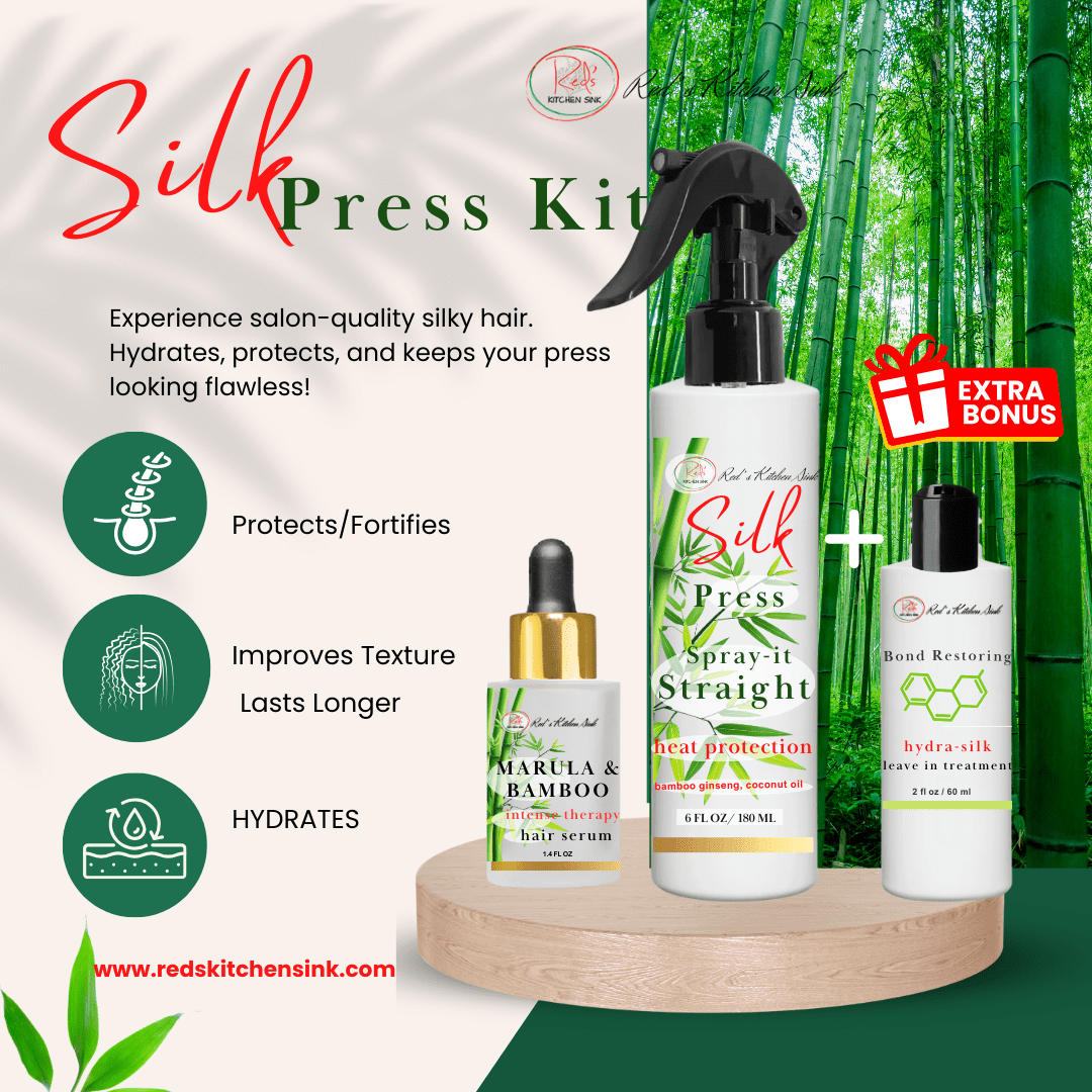 Silk Press Kit Spray It Straight Thermal Straightening System - Red's Kitchen Sink