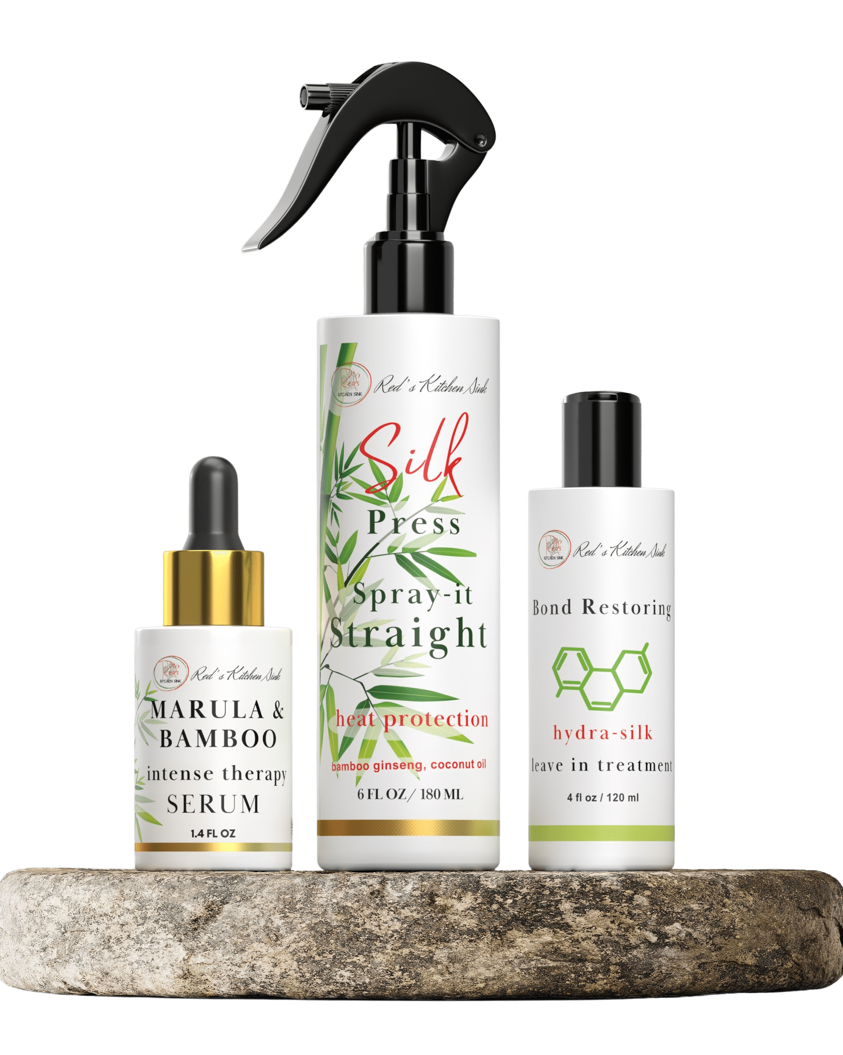 Silk Press Thermal Straightening Kit | 3 - Piece Heat Protection System - Red's Kitchen Sink