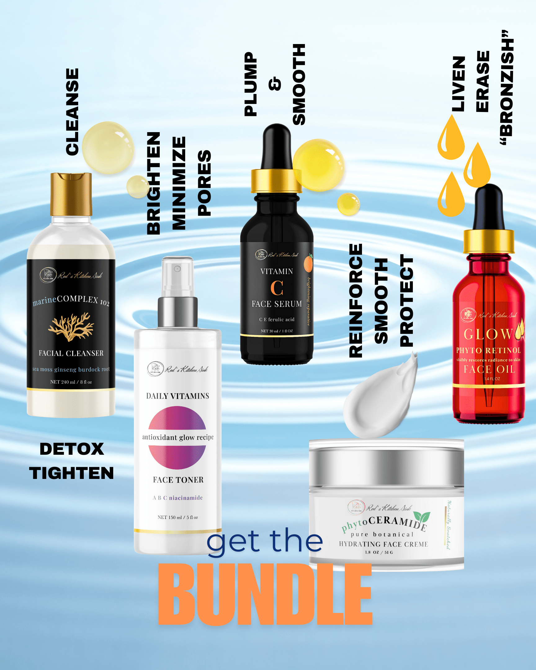 Glow - Up Ultimate Anti Aging Skincare Bundle - Red's Kitchen Sink