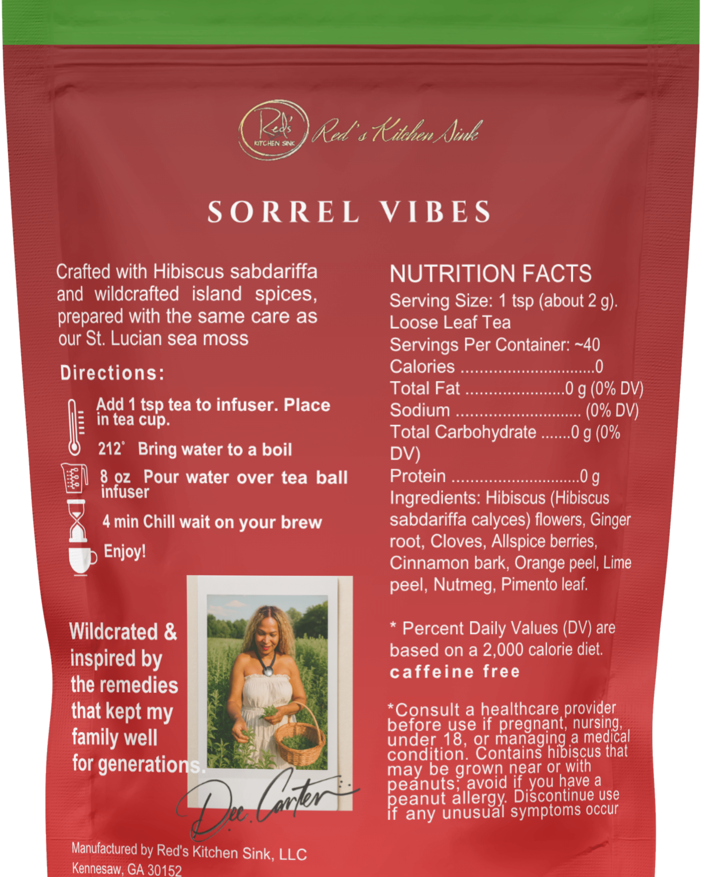 SORREL VIBES LOOSE LEAF HERBAL TEA - Red's Kitchen Sink