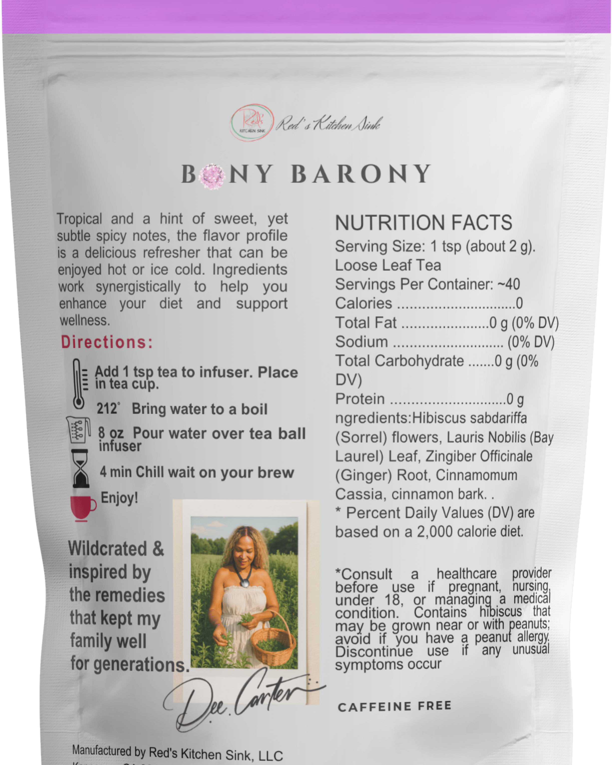 BONY - BARONY TEA LOOSE LEAF HERBAL TEA - Red's Kitchen Sink