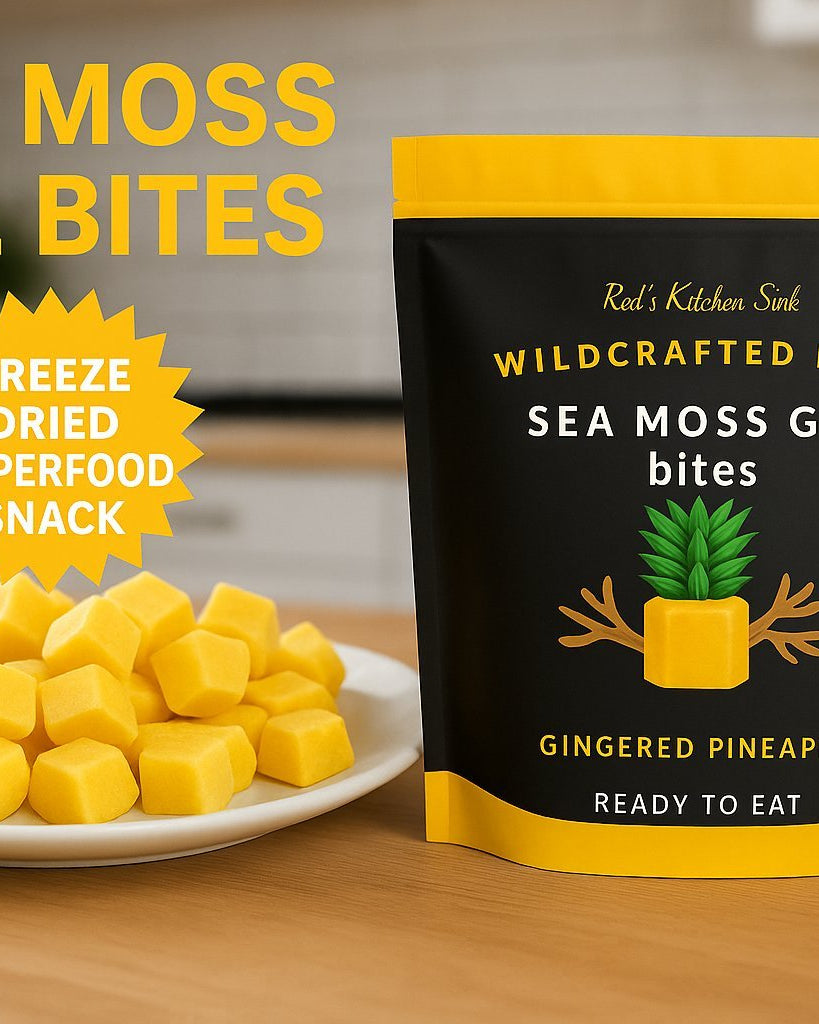 Sea Moss Gel Bites – Freeze - Dried Superfood Snack | Ready to Eat - Red's Kitchen Sink
