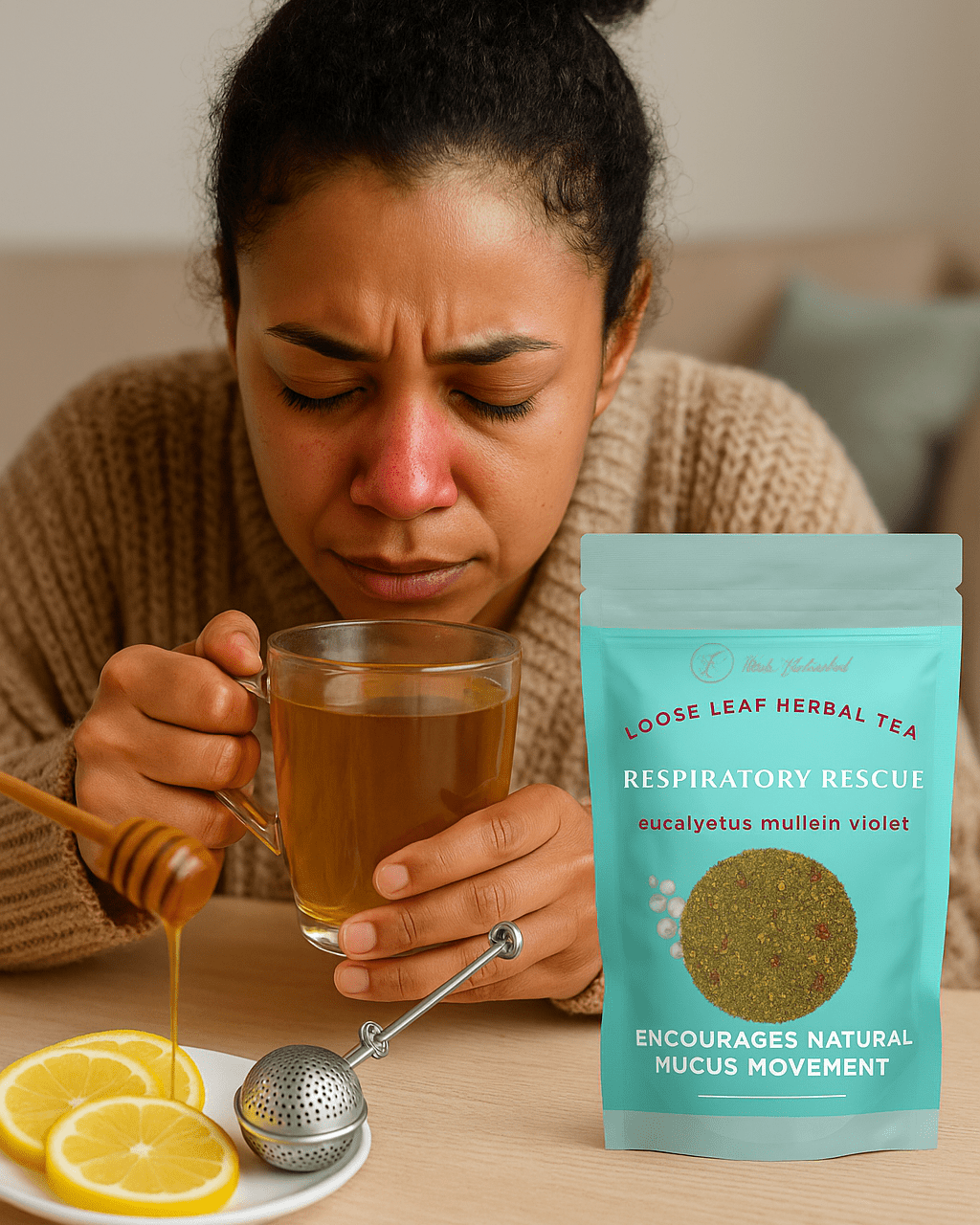 RESPIRATORY RESCUE TEA LOOSE LEAF HERBAL TEA - Red's Kitchen Sink