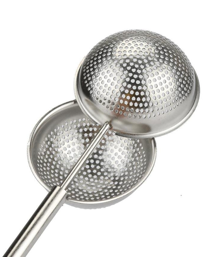 Stainless Steel Push Type Retractable Tall Tea Strainer Teaspoon - Red's Kitchen Sink