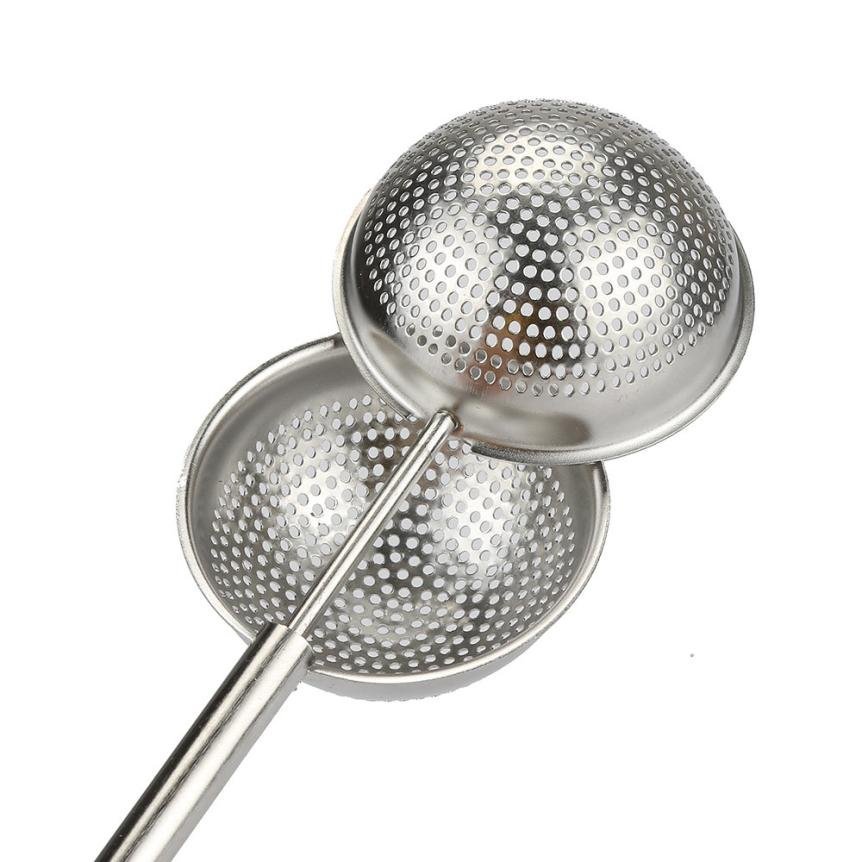 Stainless Steel Push Type Retractable Tall Tea Strainer Teaspoon - Red's Kitchen Sink