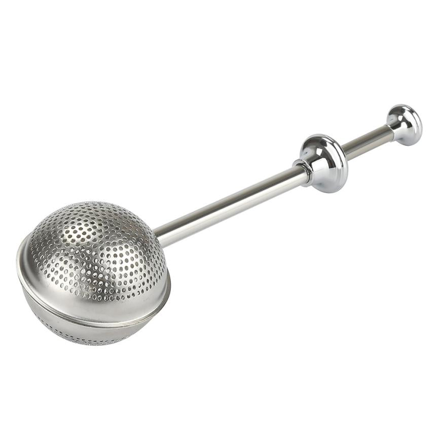 Stainless Steel Push Type Retractable Tall Tea Strainer Teaspoon - Red's Kitchen Sink