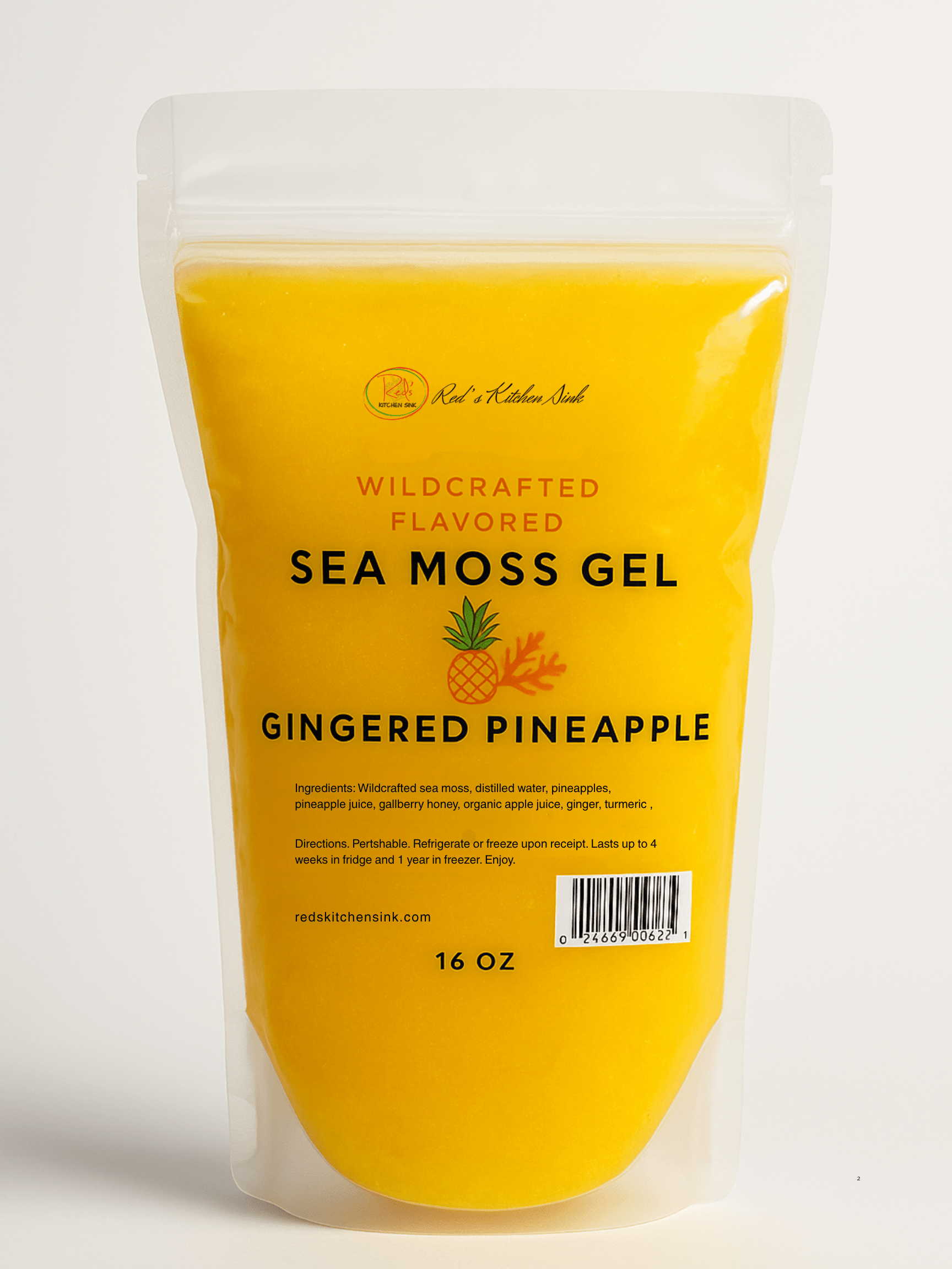 SEA MOSS | IRISH MOSS GEL | WILDCRAFTED PRESERVATIVE FREE - Red's Kitchen Sink