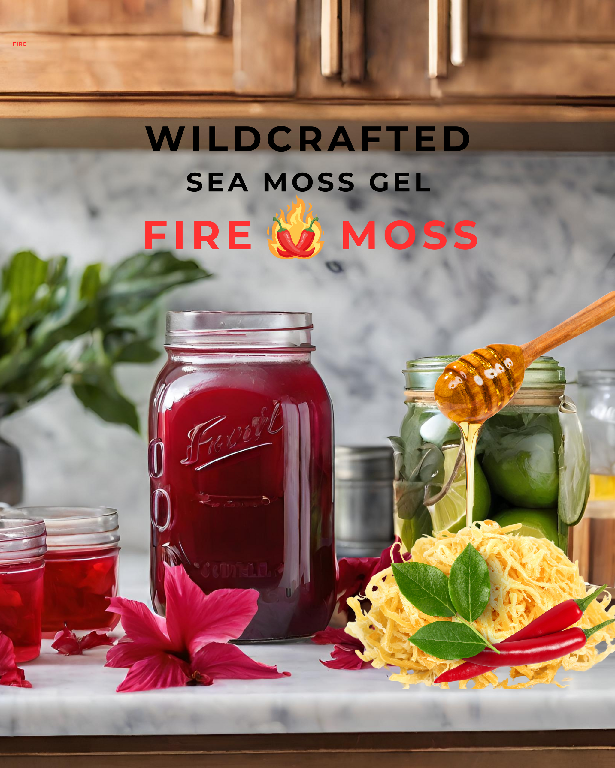 Sorrel sea moss gel fire moss red hot sea moss gel