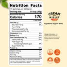 Cream of Millet Hot Cereal | 100% Organic Millet | Gluten-Free | Ready in 5 Minutes - Red's Kitchen Sink