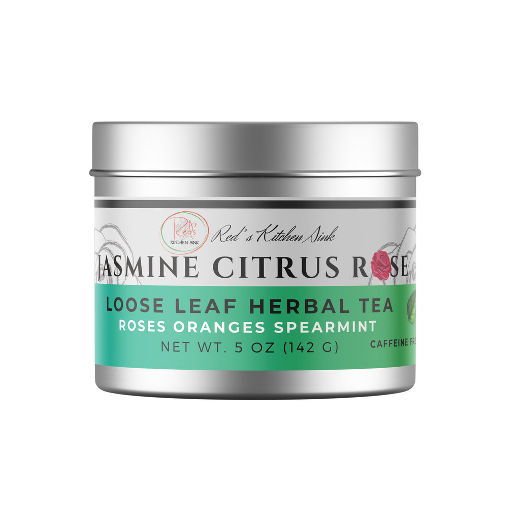 JASMINE CITRUS ROSE LOOSE LEAF HERBAL TEA - Red's Kitchen Sink