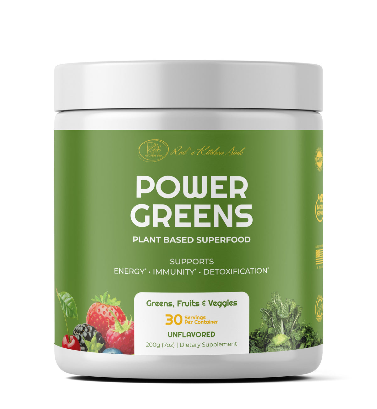 Power Greens Organic Superfood Powder – Moringa, Chlorella, Spirulina ...