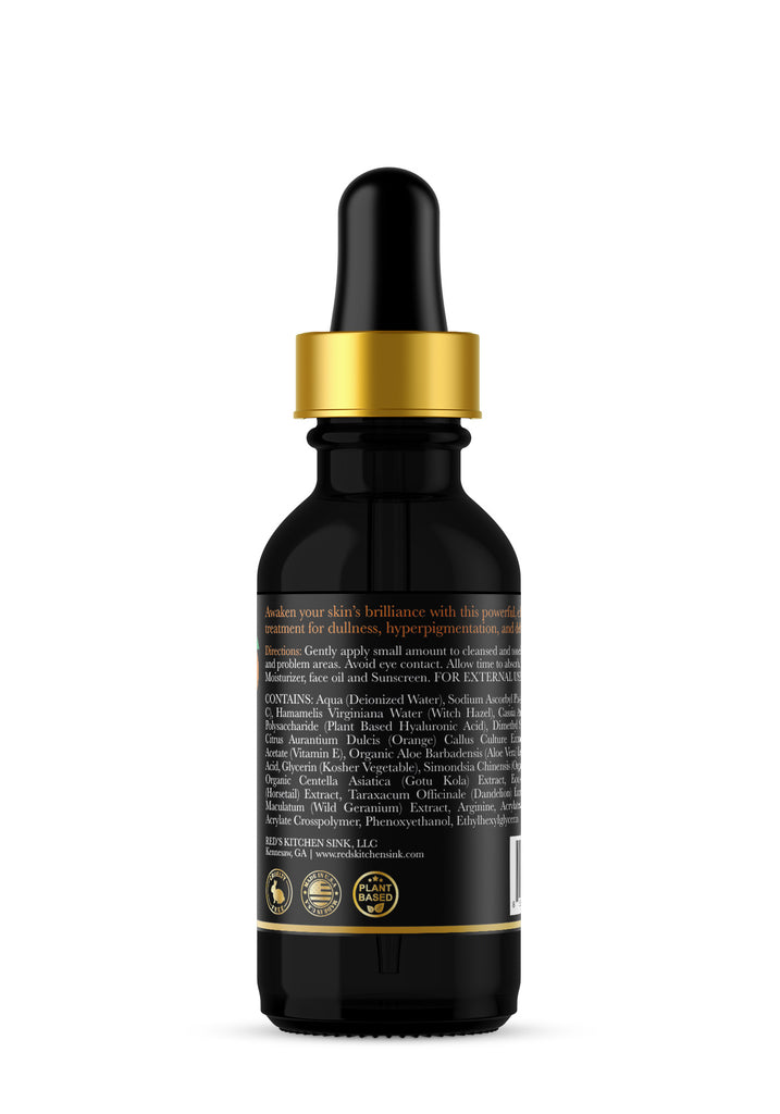 VITAMIN C, E & FERULIC ACID BRIGHTENING SERUM with Plant Stem Cells - Red's Kitchen Sink