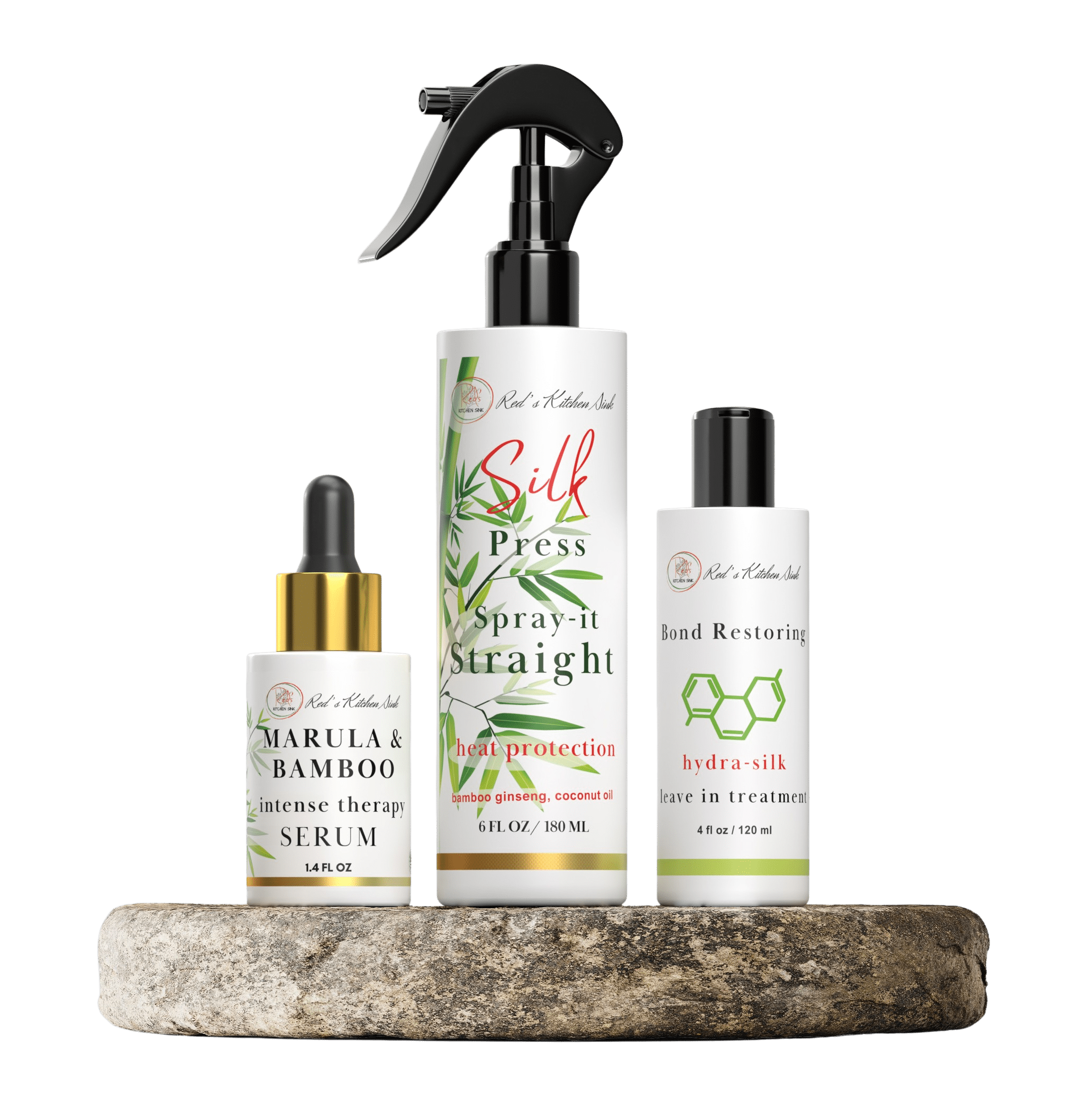 Silk Press Thermal Straightening Kit | 3 - Piece Heat Protection System - Red's Kitchen Sink
