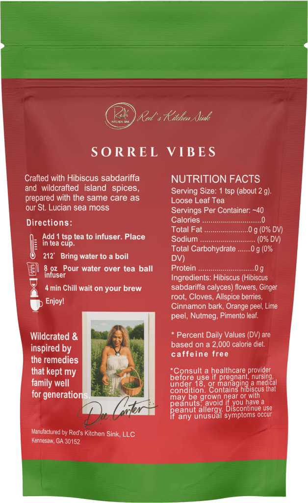 SORREL VIBES LOOSE LEAF HERBAL TEA - Red's Kitchen Sink