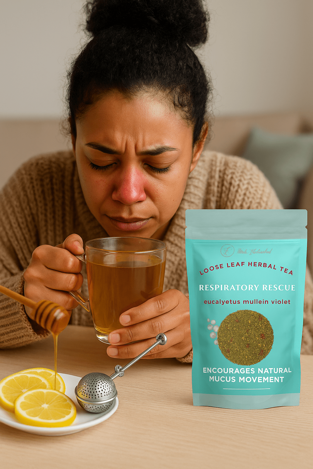 RESPIRATORY RESCUE TEA LOOSE LEAF HERBAL TEA - Red's Kitchen Sink