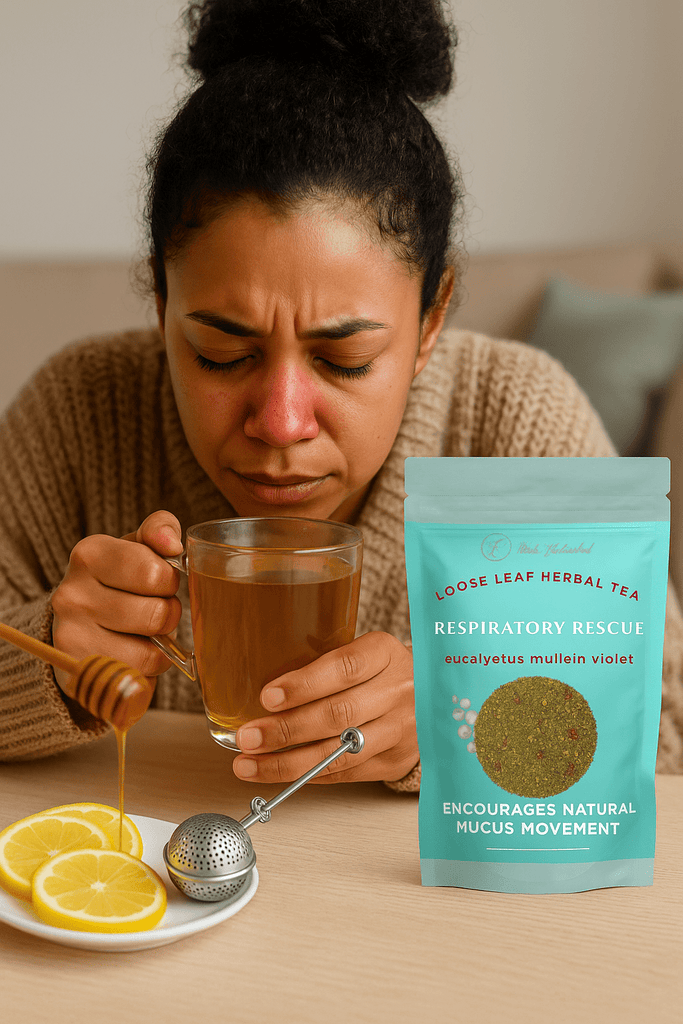 RESPIRATORY RESCUE TEA LOOSE LEAF HERBAL TEA - Red's Kitchen Sink