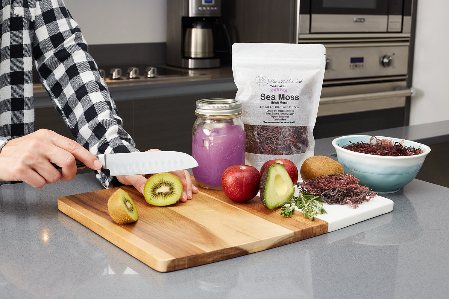 Purple Sea Moss | Irish Moss | Wildcrafted Raw 100% Natural - Red's Kitchen Sink