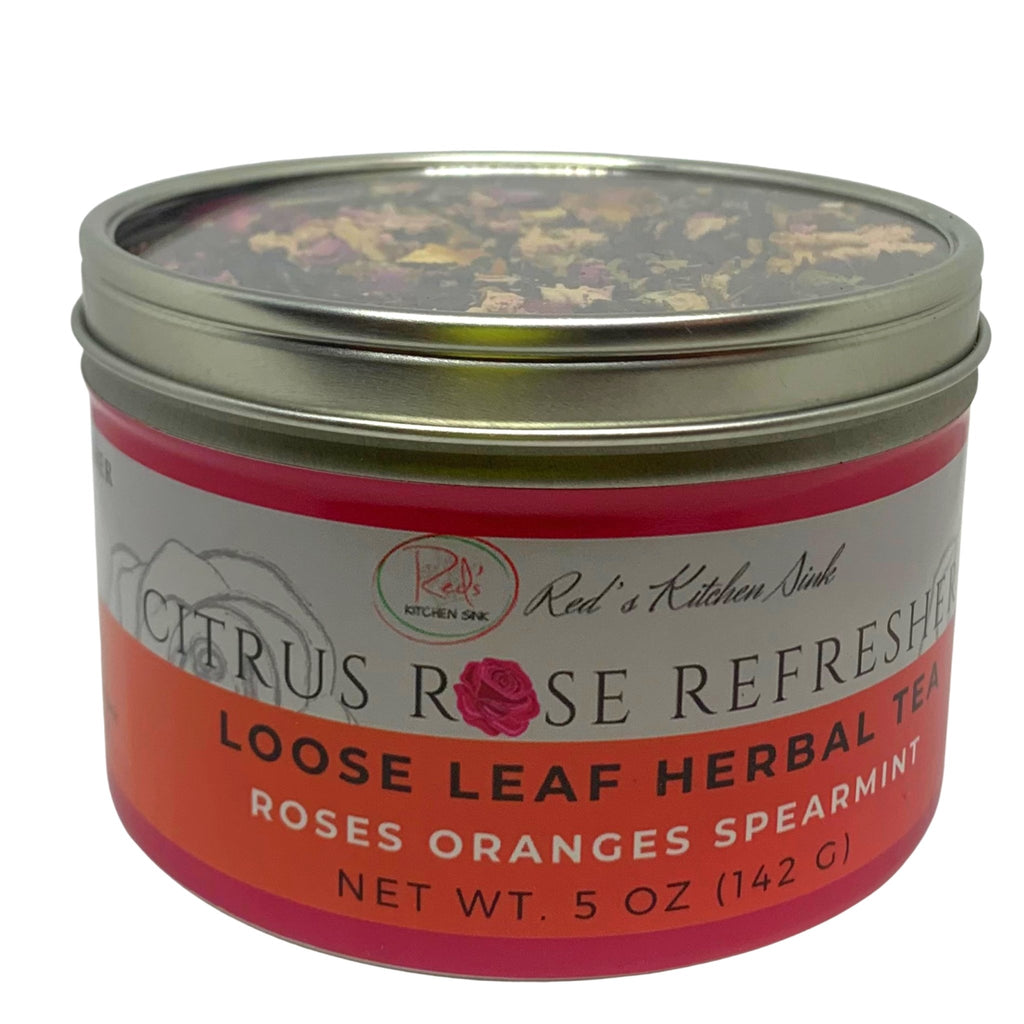 CITRUS ROSE REFRESHER LOOSE LEAF HERBAL TEA - Red's Kitchen Sink